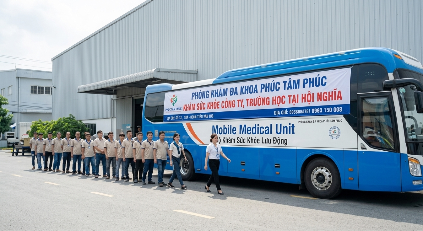 Dịch vụ khám sức khỏe công ty lưu động tại Hội Nghĩa Tân Uyên